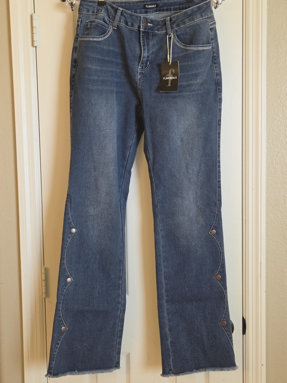 Flamingals Women's Denim Jeans Large (10/12)